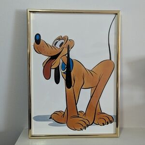 Vintage Disney Framed Pluto Print